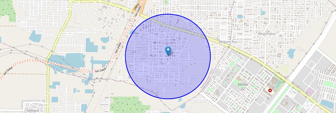Location Map of Sector 39 Rohini, Delhi