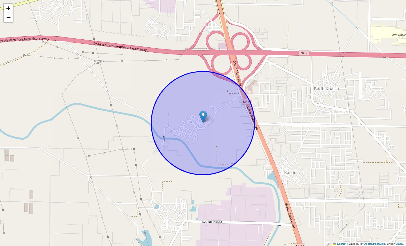 Location Map of Sector 39, Sonipat
