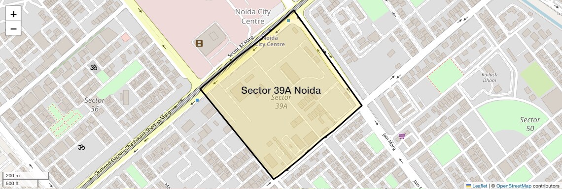 Location Map of Sector 39A Noida, Noida