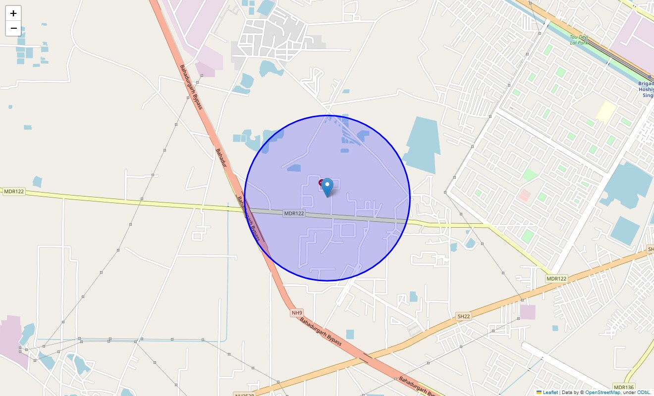 Location Map of Sector 3a, Bahadurgarh