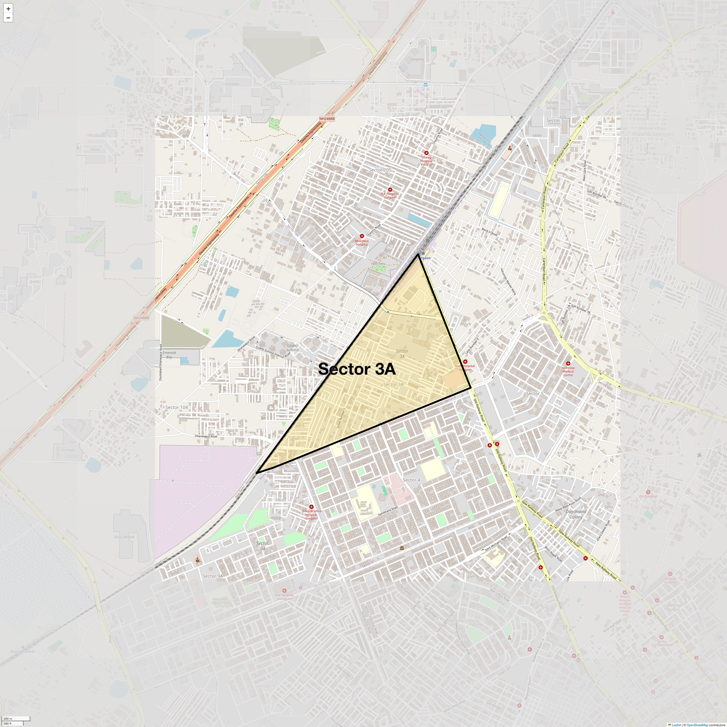 Check Time Travel of Sector 3A, Gurgaon