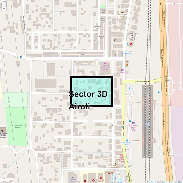 Location Map of Sector 3d Airoli