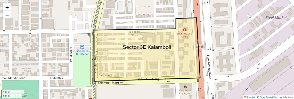 Location Map of Sector 3E Kalamboli, Navi Mumbai