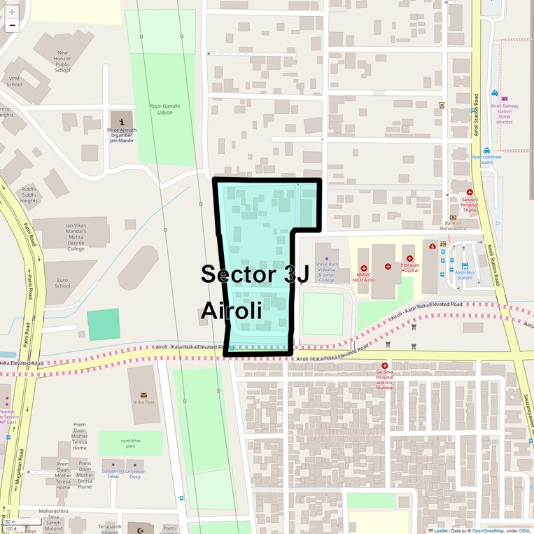 Location Map of Sector 3j Airoli