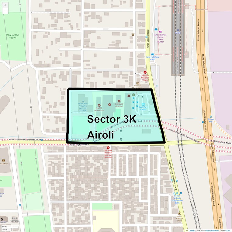 Location Map of Sector 3k Airoli