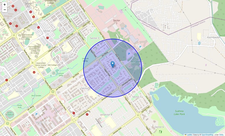 Location Map of Sector 4
