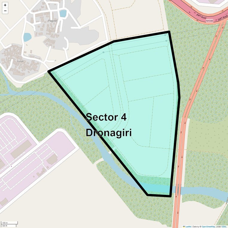 Location Map of Sector 4 Dronagiri