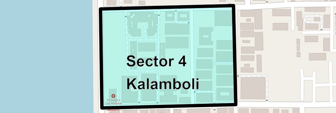 Location Map of Sector 4 Kalamboli, Navi Mumbai