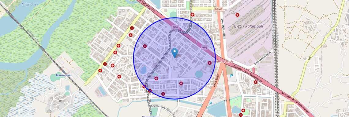 Location Map of Sector 4 Kamothe, Navi Mumbai