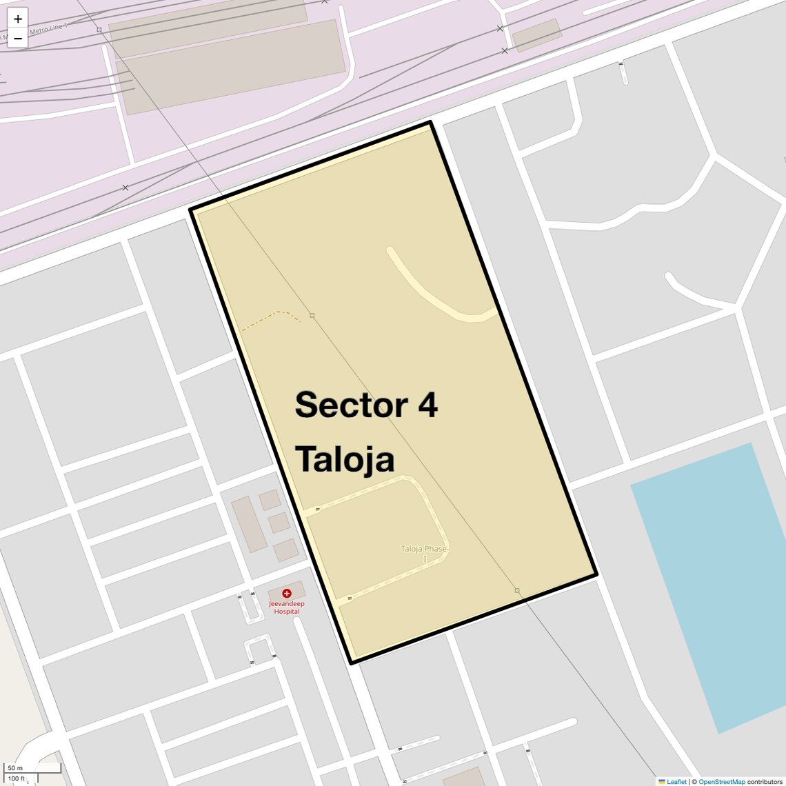 Location Map of Sector 4 Taloja, Navi Mumbai