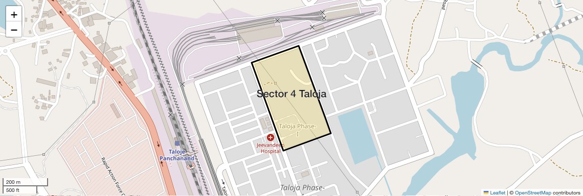 Location Map of Sector 4 Taloja, Navi Mumbai