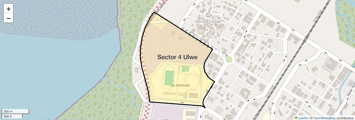 Location Map of Sector 4 Ulwe, Navi Mumbai