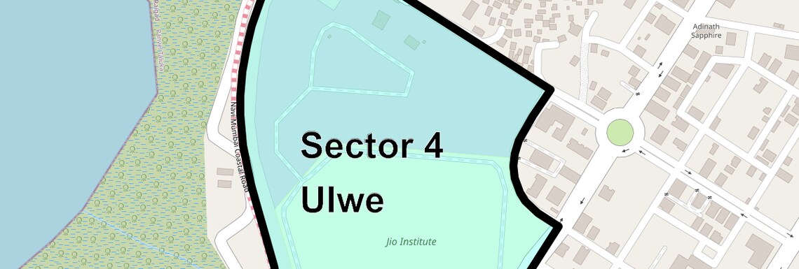 Location Map of Sector 4 Ulwe, Navi Mumbai