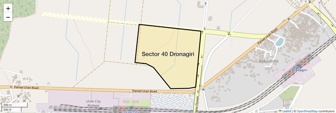 Location Map of Sector 40 Dronagiri, Navi Mumbai