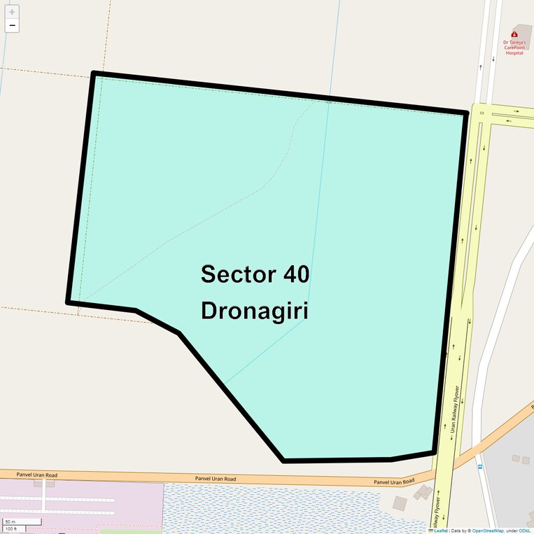 Location Map of Sector 40 Dronagiri
