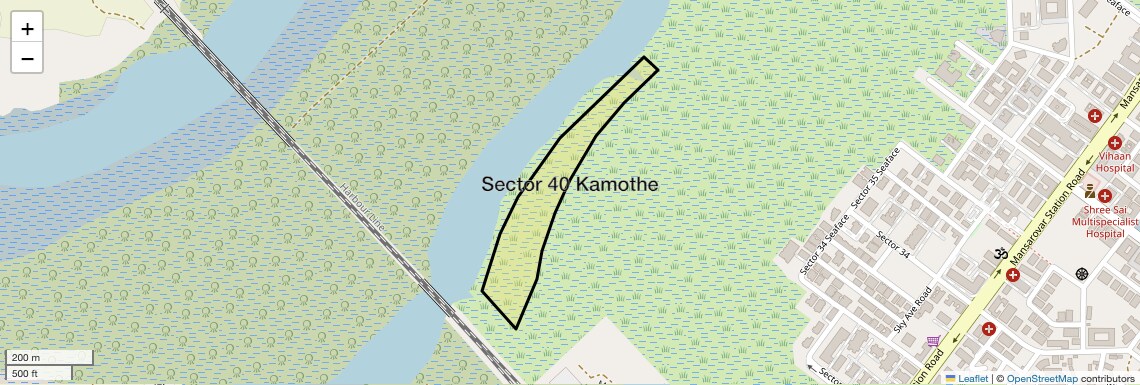 Location Map of Sector 40 Kamothe, Navi Mumbai