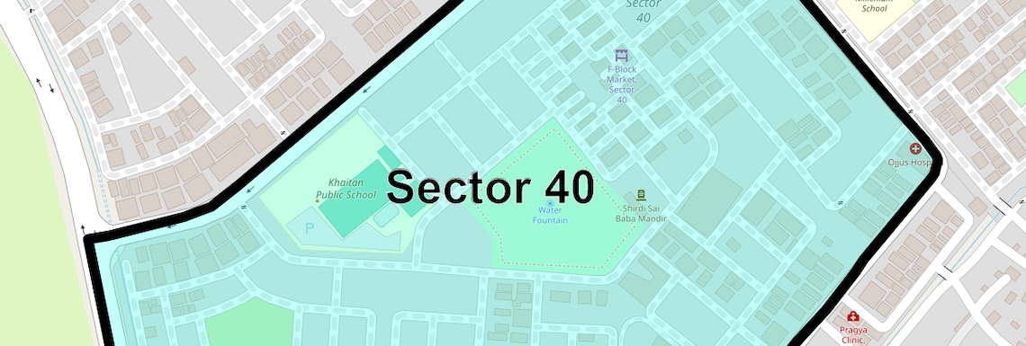 Location Map of Sector 40, Noida