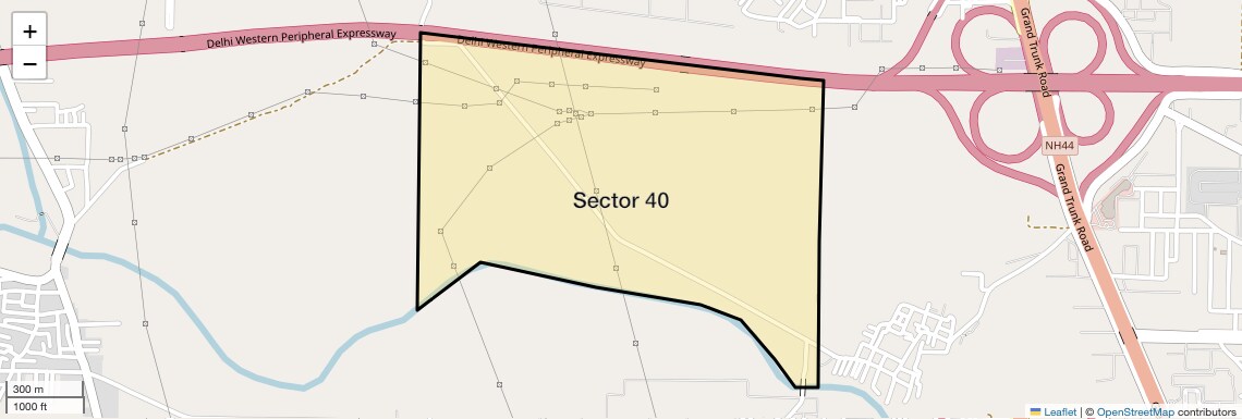 Location Map of Sector 40, Sonipat