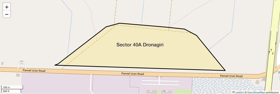 Location Map of Sector 40A Dronagiri, Navi Mumbai