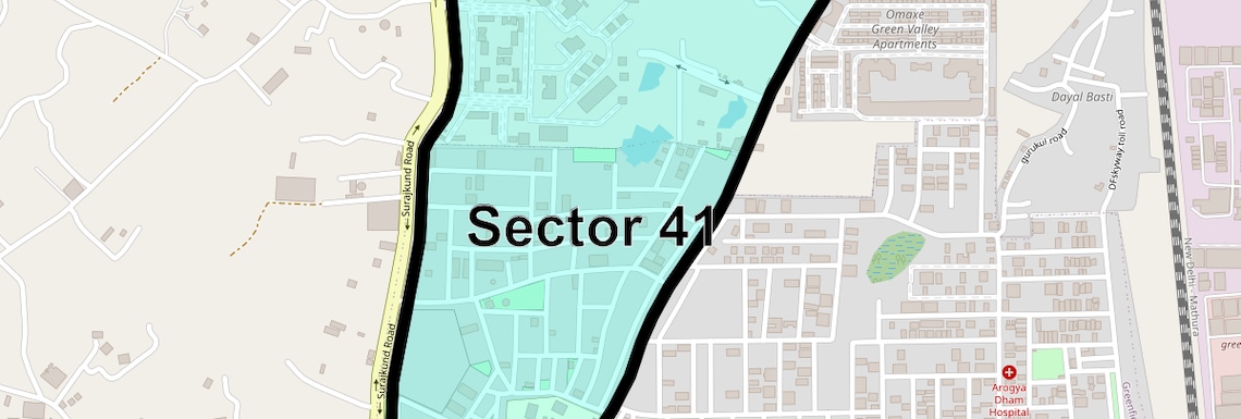Location Map of Sector 41, Faridabad