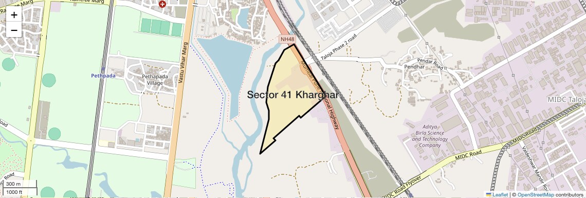 Location Map of Sector 41 Kharghar, Navi Mumbai