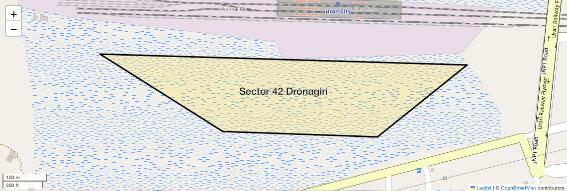 Location Map of Sector 42 Dronagiri, Navi Mumbai