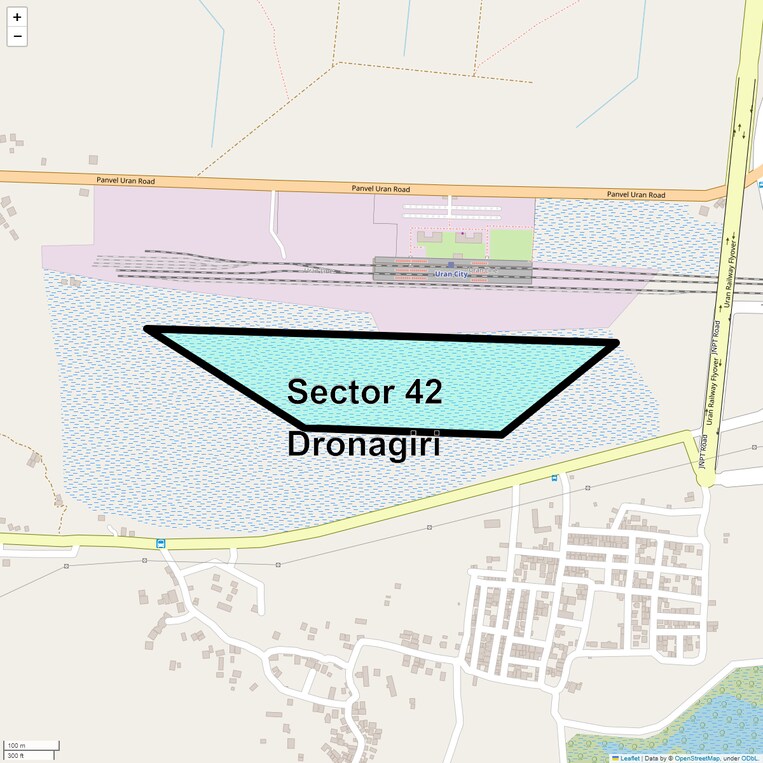 Location Map of Sector 42 Dronagiri