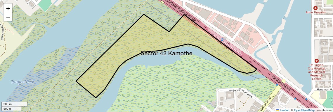 Location Map of Sector 42 Kamothe, Navi Mumbai