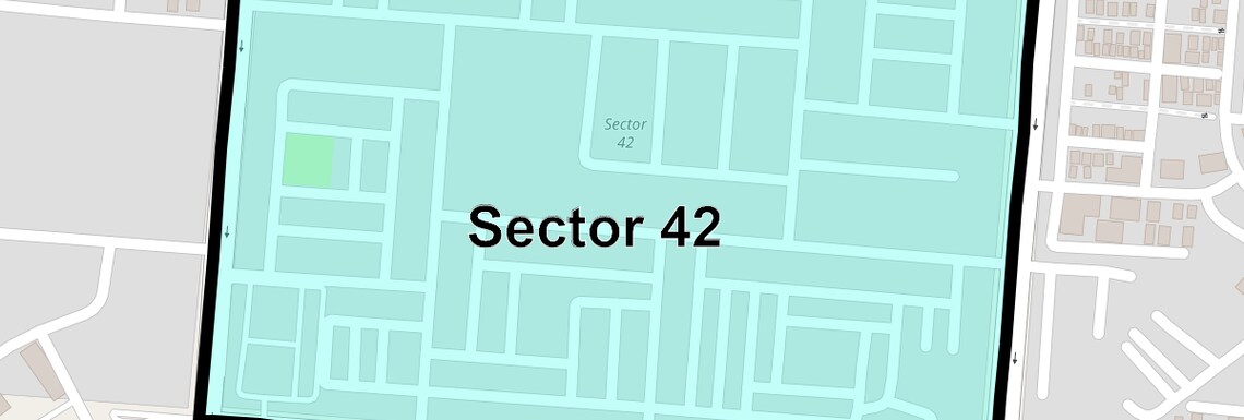 Location Map of Sector 42, Noida