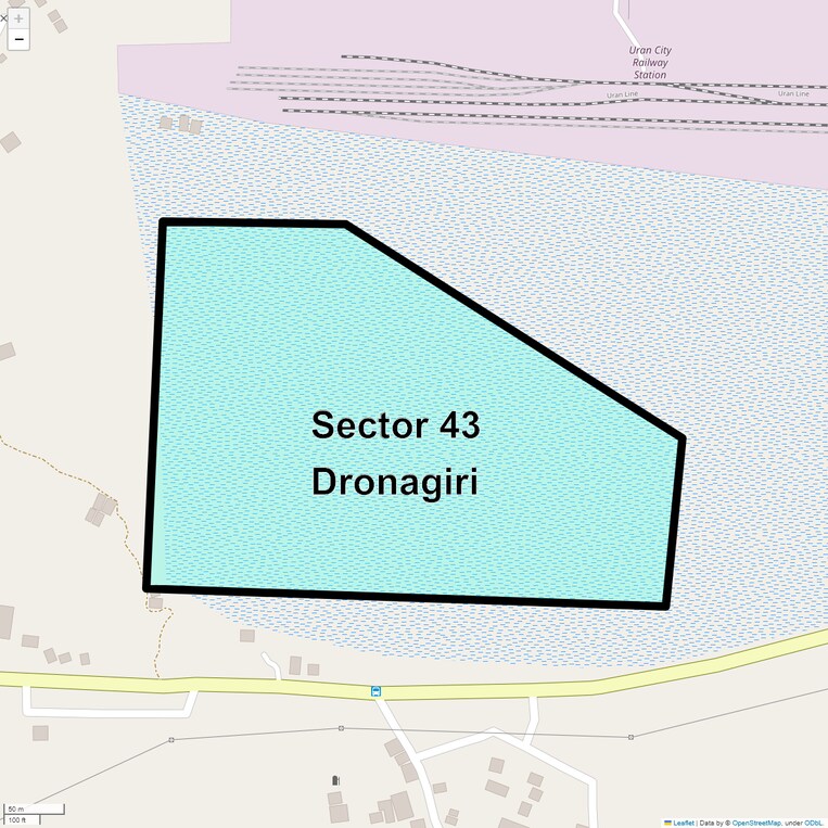 Location Map of Sector 43 Dronagiri