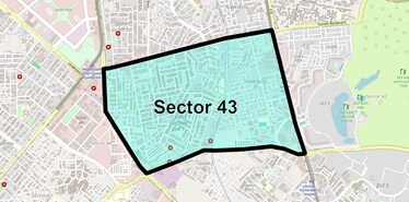 Location Map of Sector 43, Gurgaon