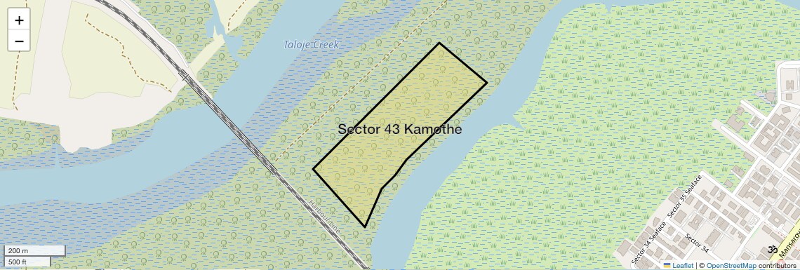 Location Map of Sector 43 Kamothe, Navi Mumbai
