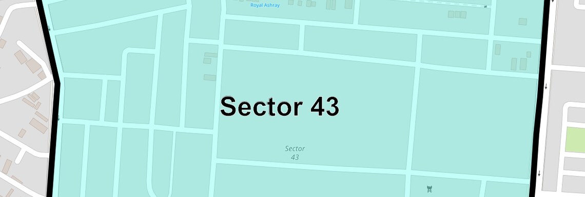 Location Map of Sector 43, Noida