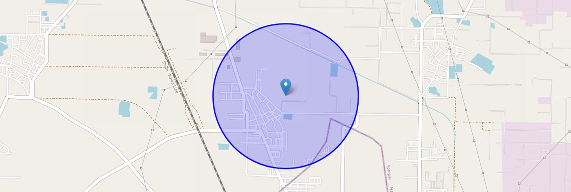 Location Map of Sector 43, Sonipat