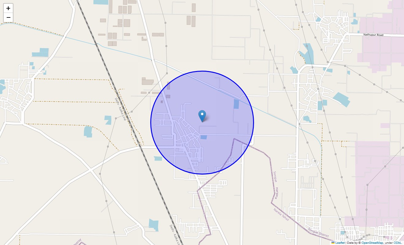 Location Map of Sector 43, Sonipat