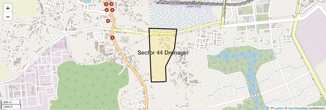 Location Map of Sector 44 Dronagiri, Navi Mumbai