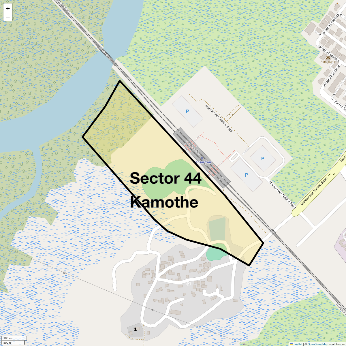Location Map of Sector 44 Kamothe, Navi Mumbai