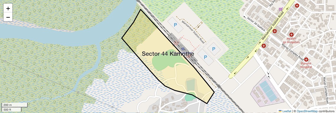 Location Map of Sector 44 Kamothe, Navi Mumbai