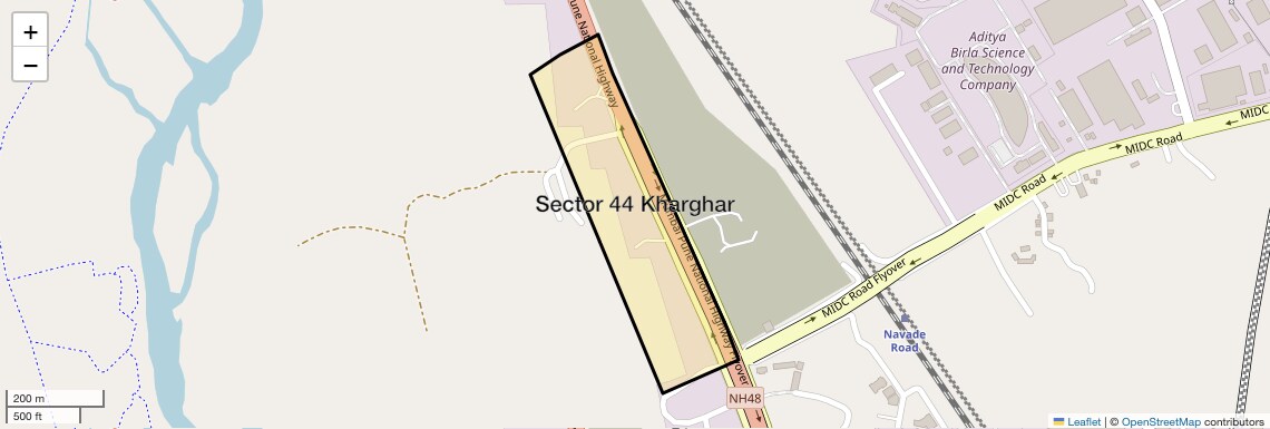 Location Map of Sector 44 Kharghar, Navi Mumbai
