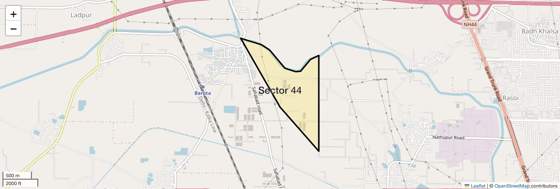 Location Map of Sector 44, Sonipat