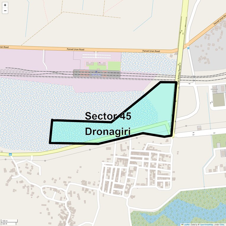 Location Map of Sector 45 Dronagiri