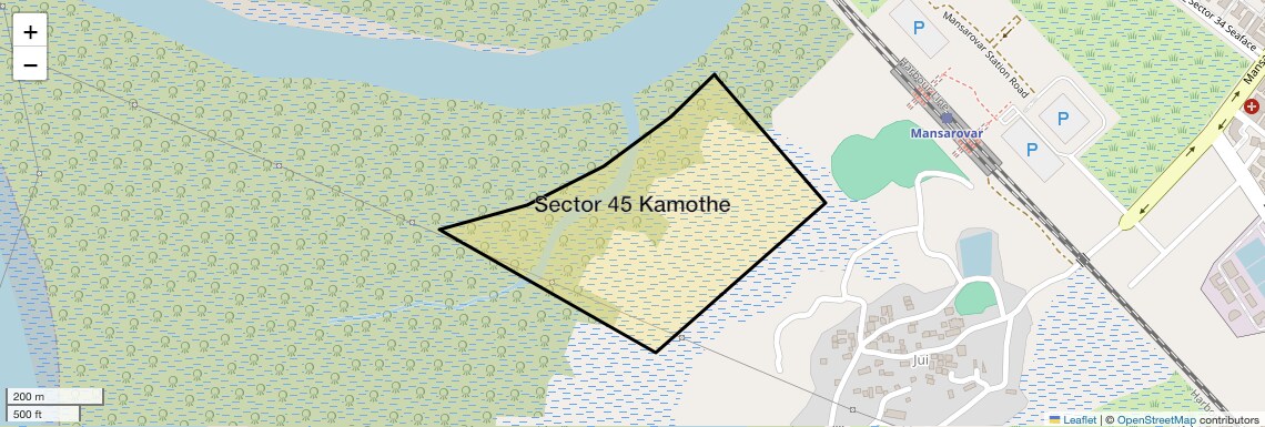 Location Map of Sector 45 Kamothe, Navi Mumbai