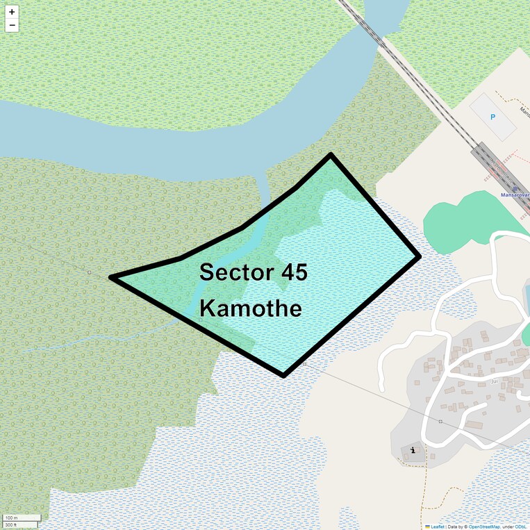 Location Map of Sector 45 Kamothe