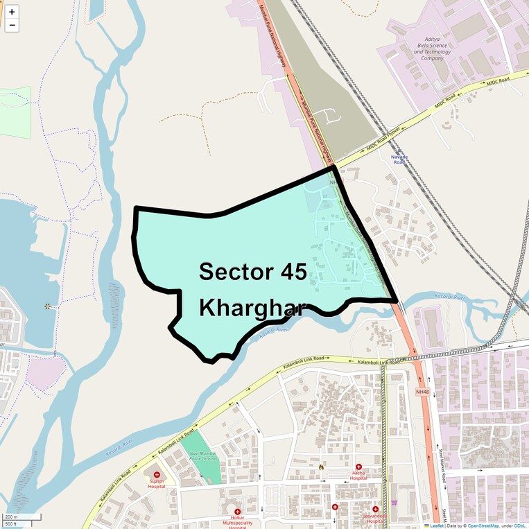 Location Map of Sector 45 Kharghar