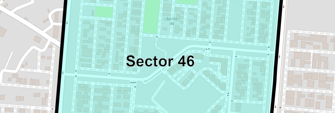 Location Map of Sector 46, Noida