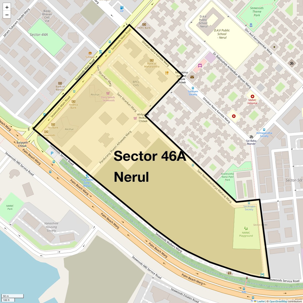 Sector 46A Nerul Map