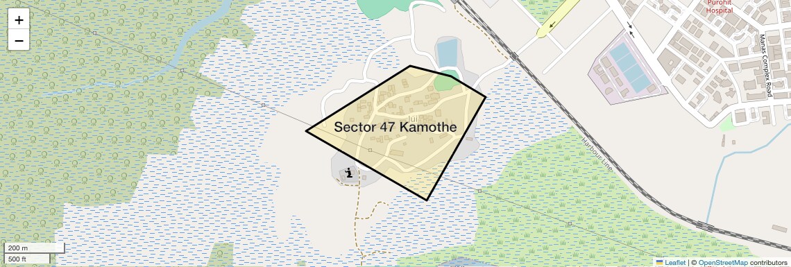 Location Map of Sector 47 Kamothe, Navi Mumbai