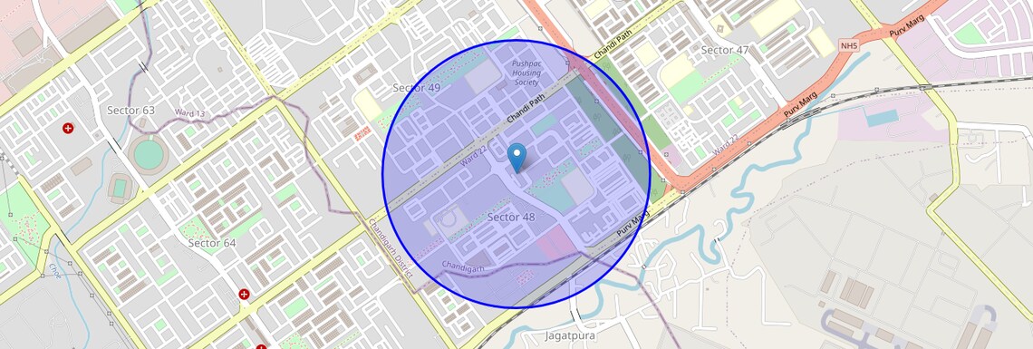 Location Map of Sector 48, Chandigarh