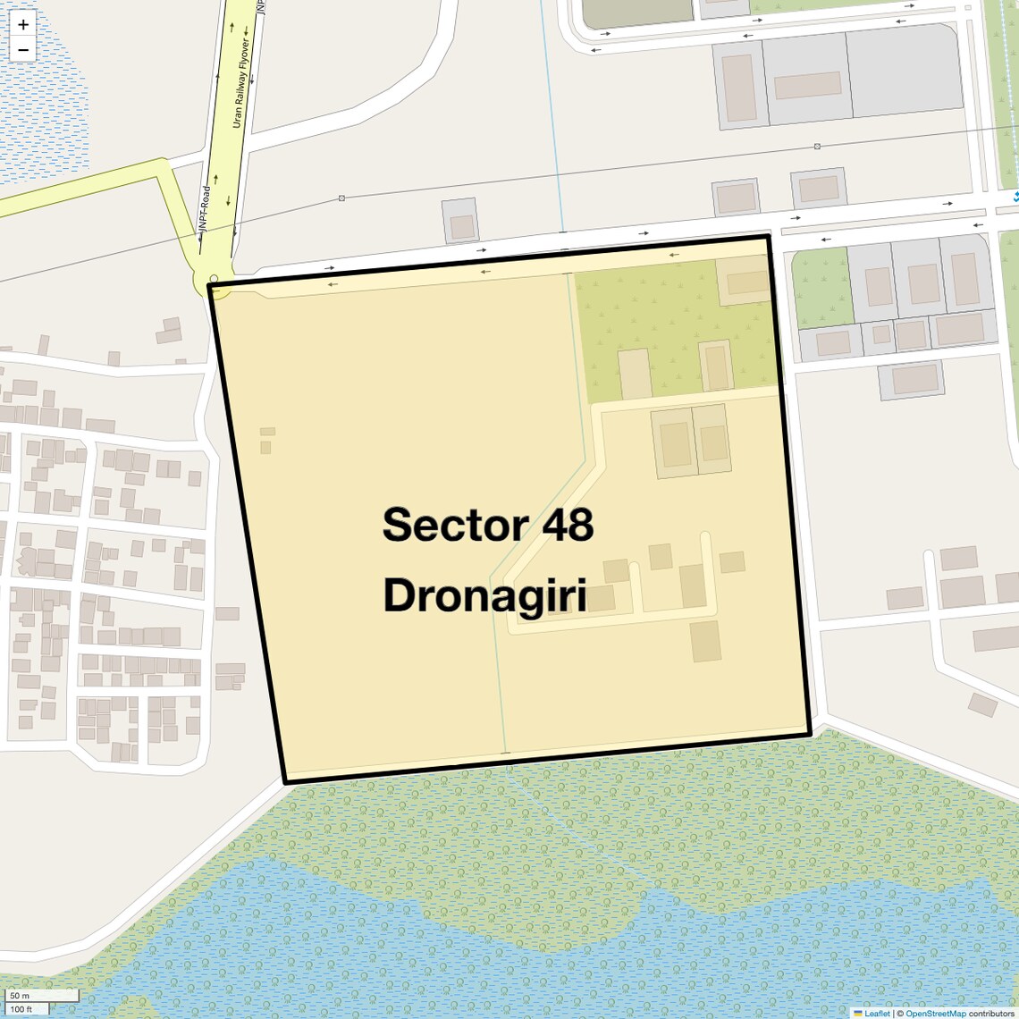 Location Map of Sector 48 Dronagiri, Navi Mumbai