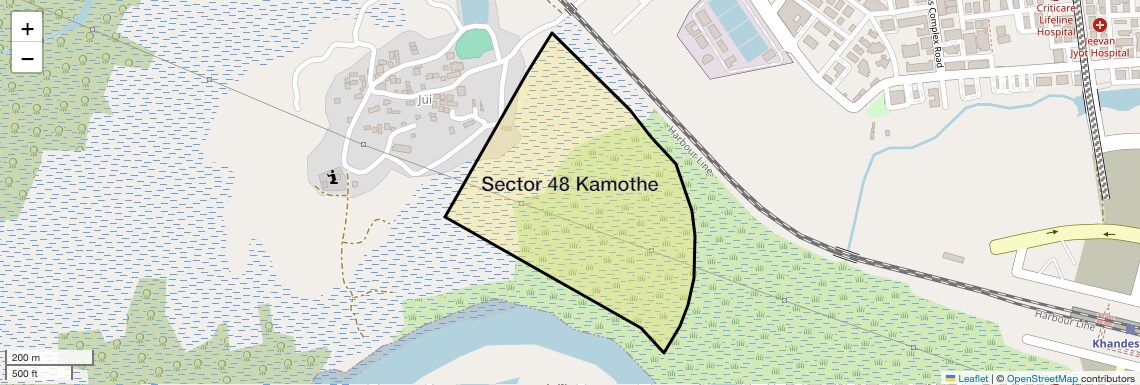 Location Map of Sector 48 Kamothe, Navi Mumbai